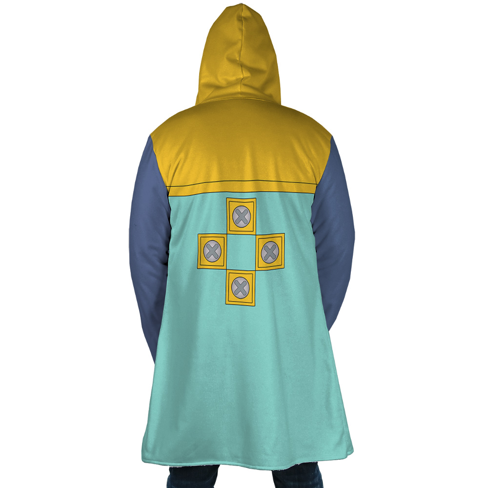 Harlequin Seven Deadly Sins AOP Hooded Cloak Coat BACK Mockup - Seven Deadly Sins Store